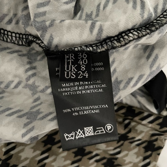 ROKH HOUNDSTOOTH TURTLENECK IN MULTI 2 4 stretch long sleeve zip back plaid - Picture 6 of 15